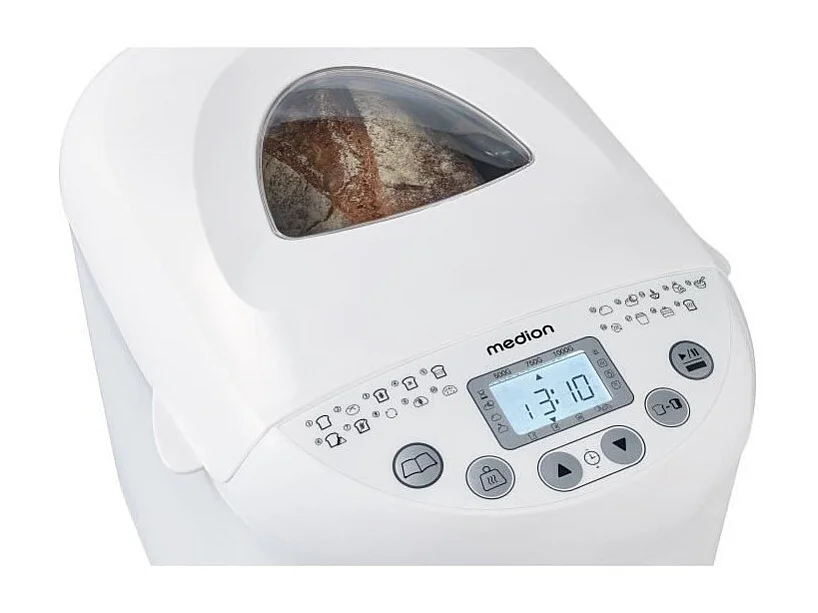 Machine a Pain - MEDION - 50073723 - 550 W - 19 programmes - Hublot - Blanc