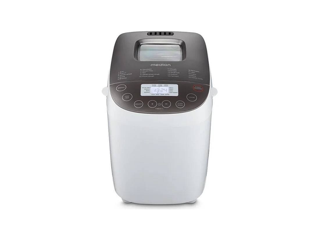 Machine a Pain - MEDION - 50076798 - 950 W - 19 programmes - Hublot - Blanc