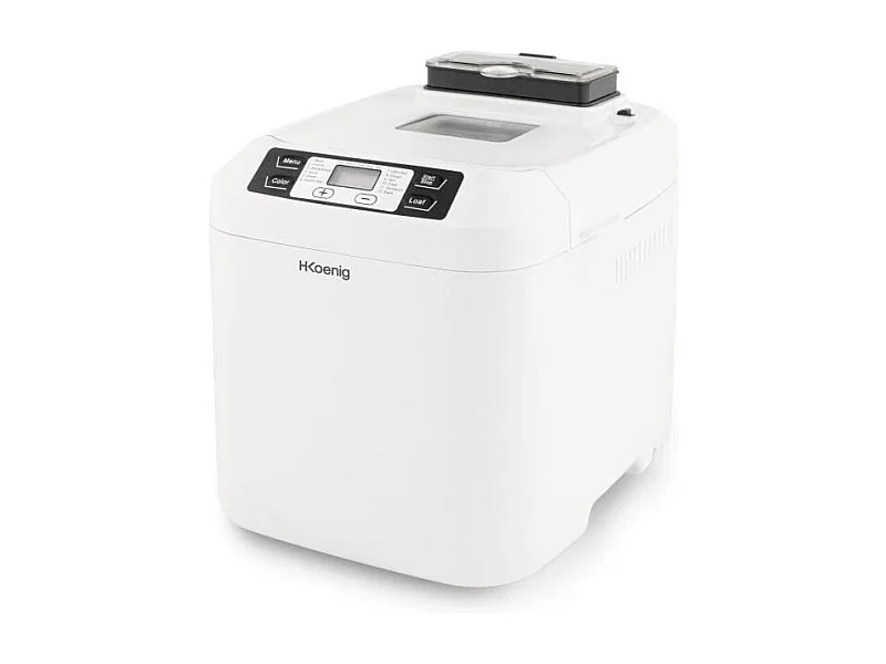 H.KoeNIG BAKE340 - Machine a pain avec graines - 12 programmes - 3 niveaux de cuisson - 550W - 2 tailles: 650 ou 800g - Ecran LC