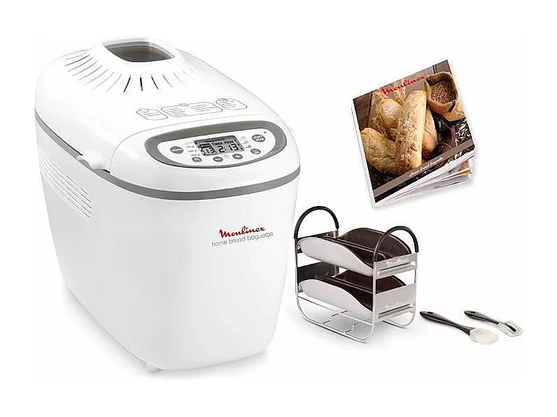 Machine a pain MOULINEX Home Bread Baguettes - 16 programmes - Capacité 1,5 kg - Blanc