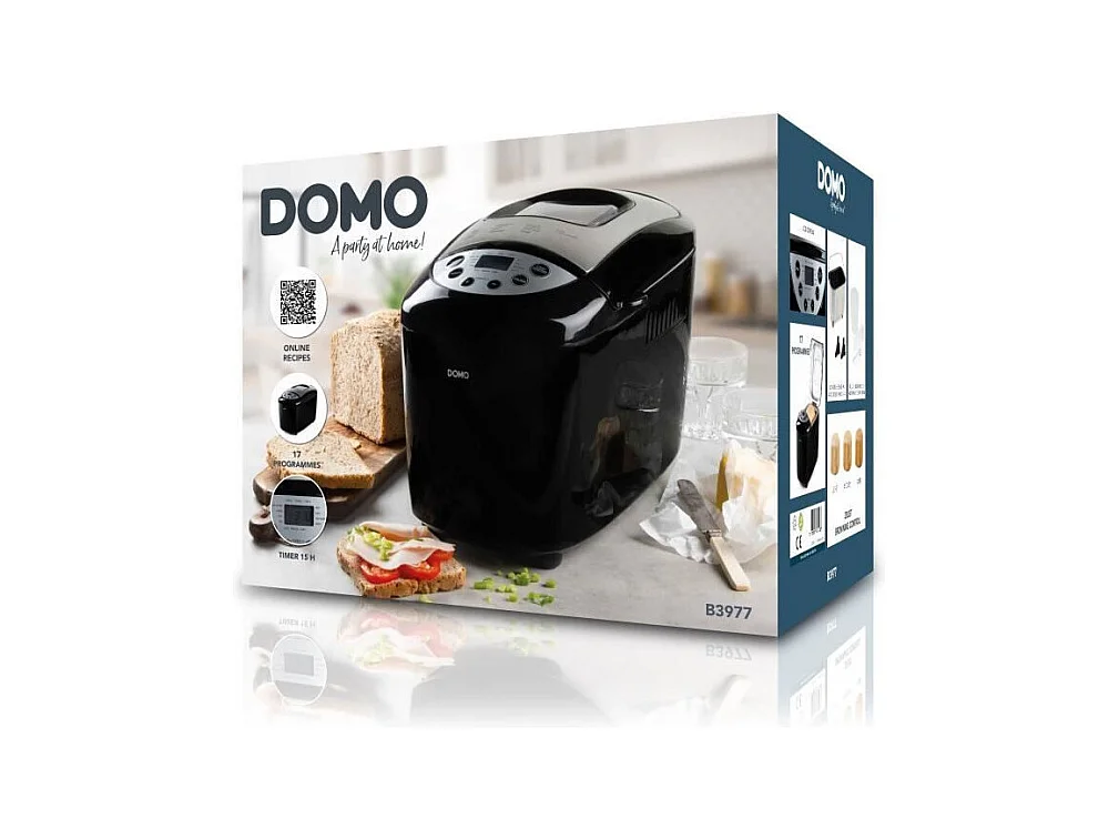 Machine a pain automatique XL - DOMO - B3977 - 850 W - 17 programmes - Ecran LCD