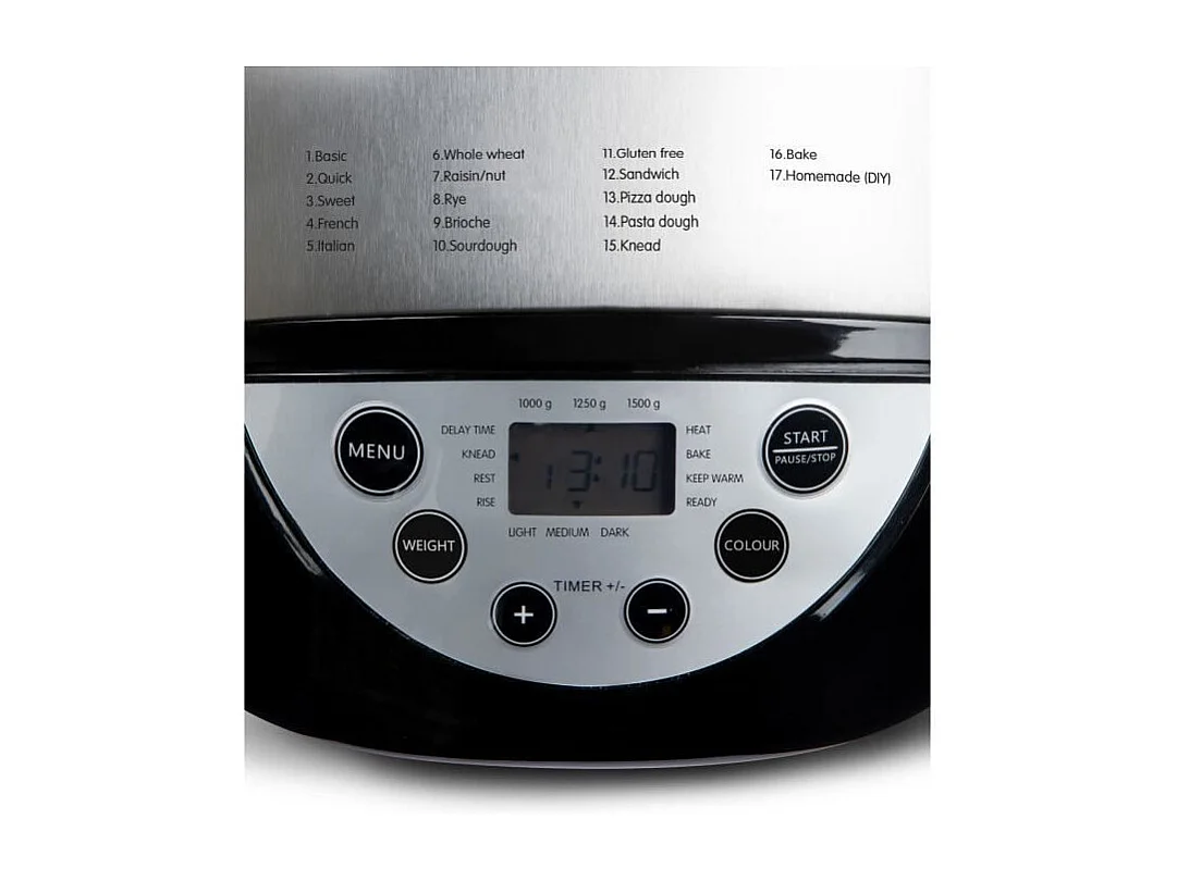 Machine a pain automatique XL - DOMO - B3977 - 850 W - 17 programmes - Ecran LCD