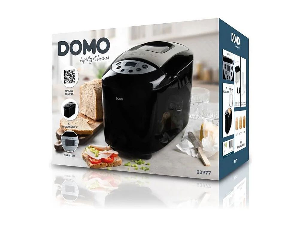 Machine a pain automatique XL - DOMO - B3977 - 850 W - 17 programmes - Ecran LCD