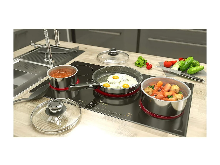 Backen 291107, Set de Casseroles 16,18,20cm, Inox, 7 Pièces