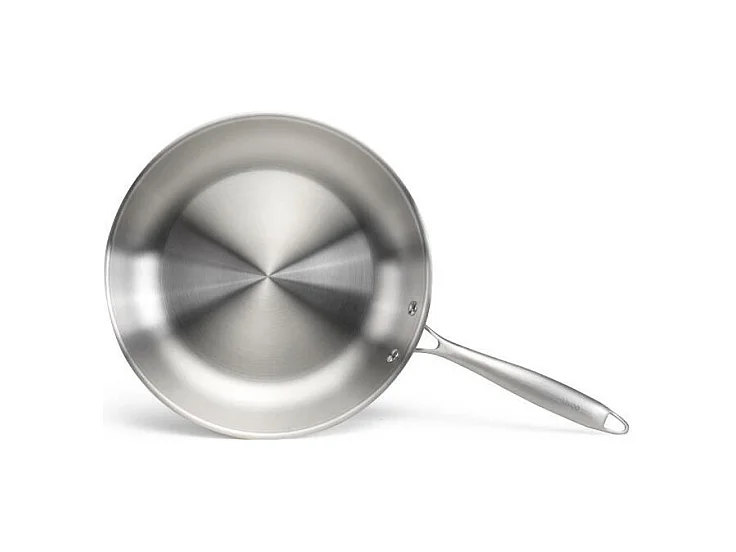 Brigade - Poele en acier inoxydable 28 cm - LIVOO - MEP159 - Acier inoxydable Triply - Tous feux dont induction - Made in France