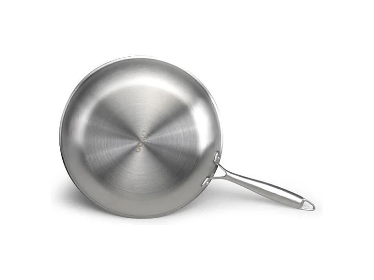 Brigade - Poele en acier inoxydable 28 cm - LIVOO - MEP159 - Acier inoxydable Triply - Tous feux dont induction - Made in France