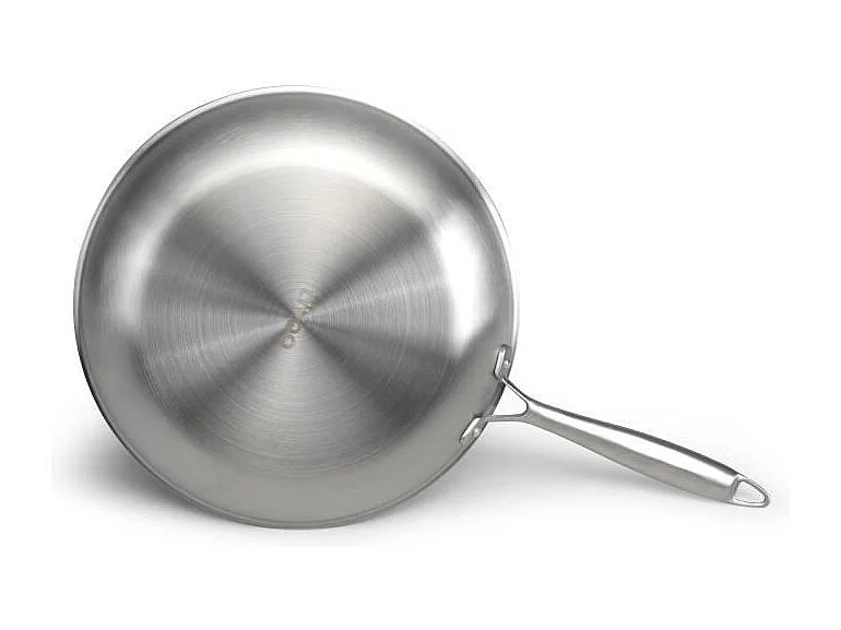 Brigade - Poele en acier inoxydable 28 cm - LIVOO - MEP159 - Acier inoxydable Triply - Tous feux dont induction - Made in France