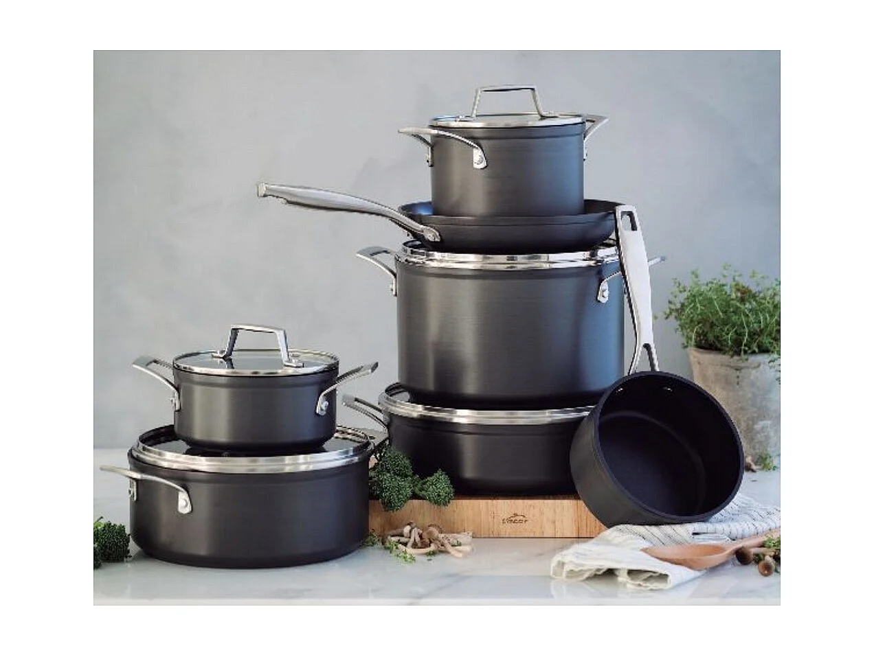 Faitout Anodisé 16cm +CV Lacor - Antiadhésif QuanTanium - Tous Feux - 1.5L - Garantie 2 ans