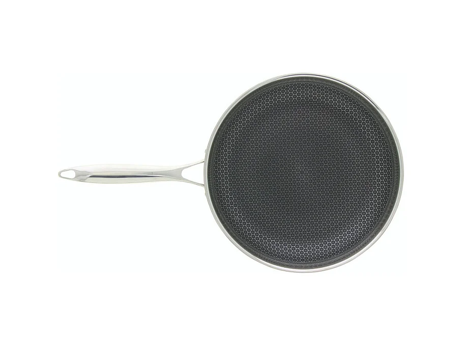 Poele sauteuse Ogo POELE BLACK CUBE 28 CM EN ACIER INOXYDABLE FOND NID D ABEILLE TOUS FEUX DONT INDUCTION