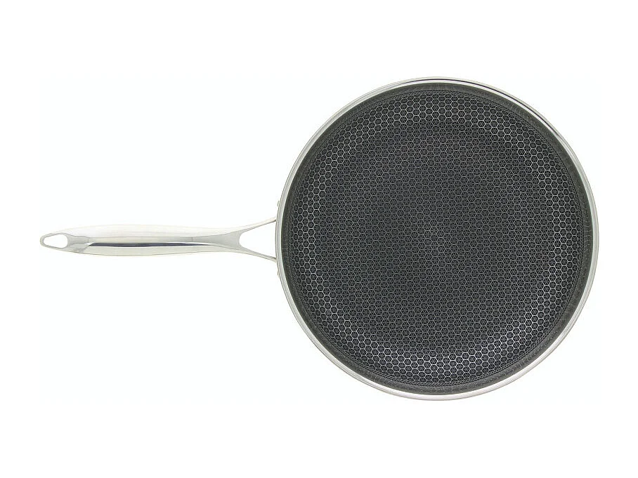 Poele sauteuse Ogo POELE BLACK CUBE 24 CM EN ACIER INOXYDABLE FOND NID D ABEILLE TOUS FEUX DONT INDUCTION