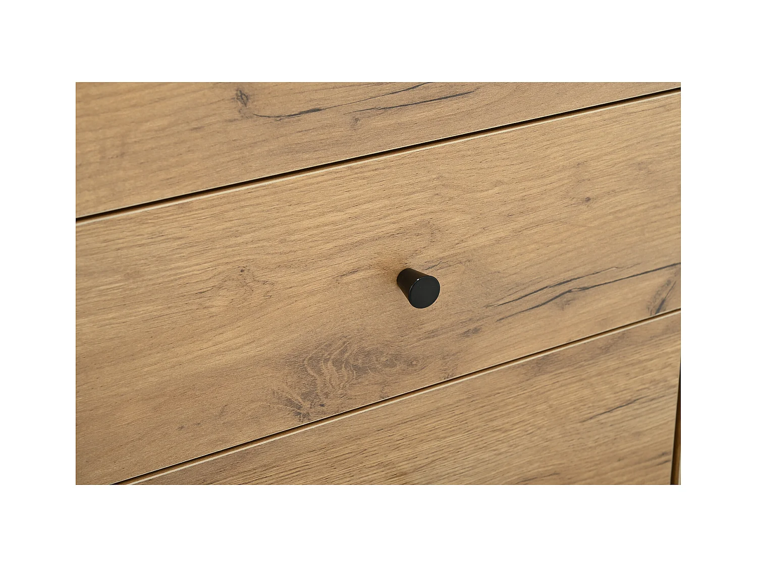 Bufet 120×38×75 cm - 4 szuflady i 2 drzwi - MDF - naturalny