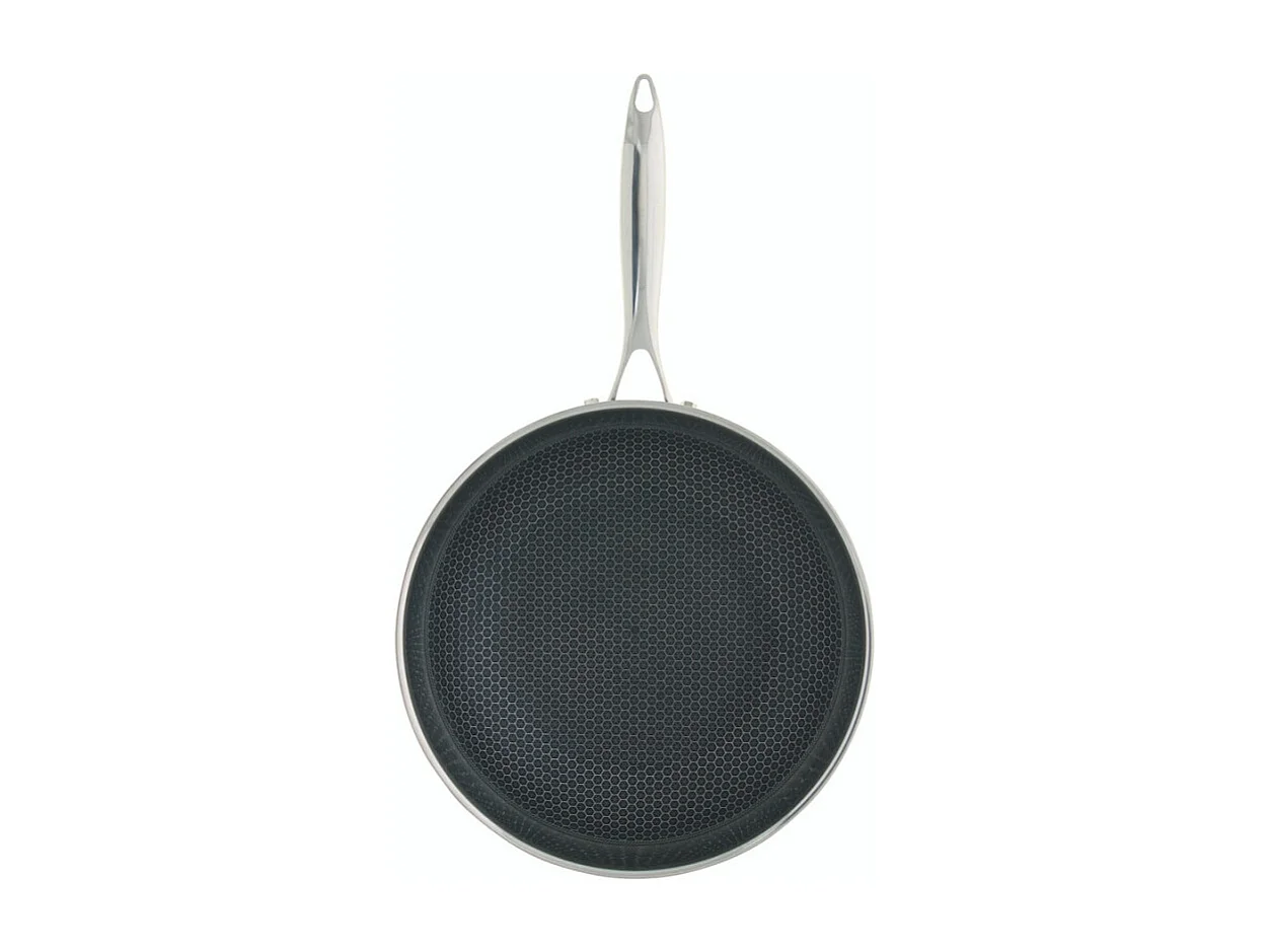 Poêle sauteuse Ogo WOK BLACK CUBE 28 CM en acier inoxydable avec fond nid d'abeille - Tous feux dont induction