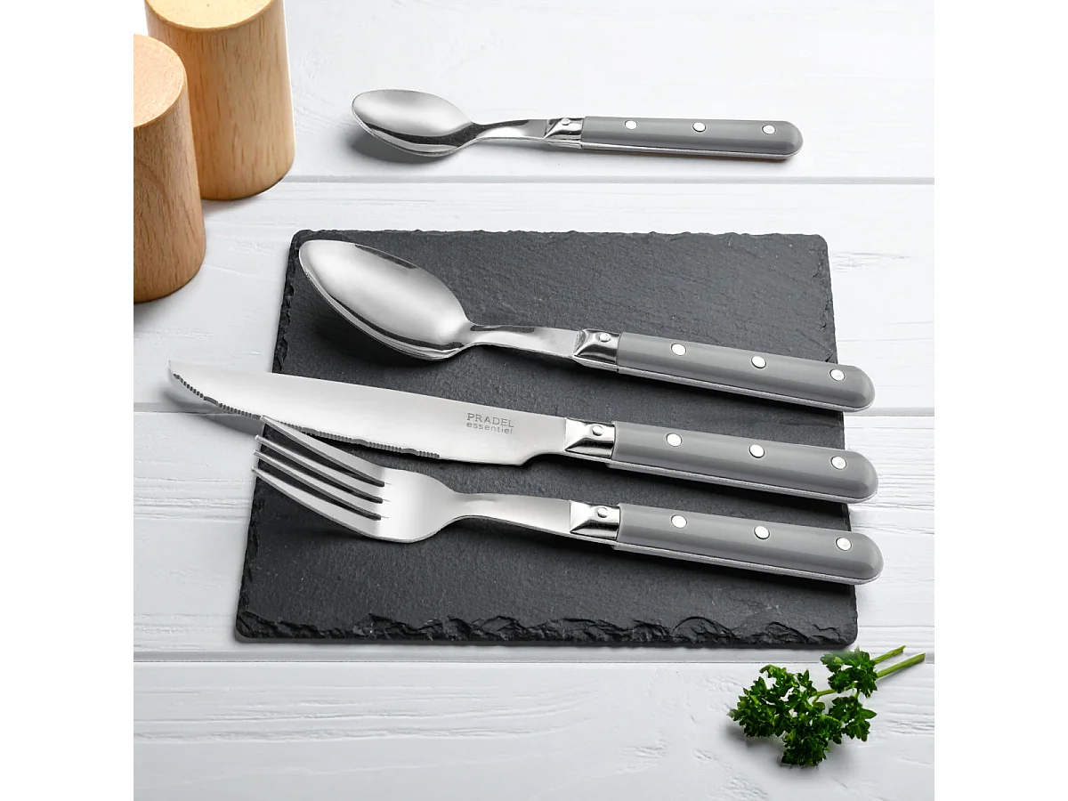 Bistro-Club Gris - Pot 24 couverts de table