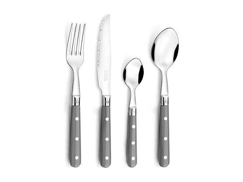 Bistro-Club Gris - Pot 24 couverts de table