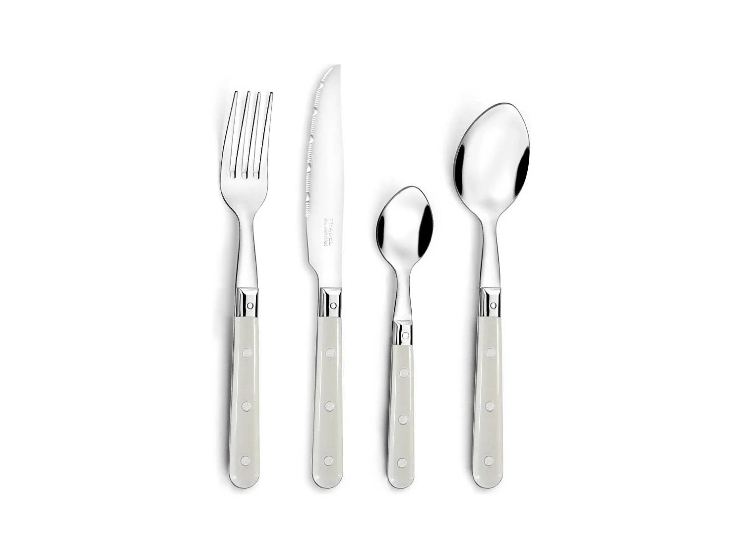 Bistro-Club Crème - Pot 24 couverts de table