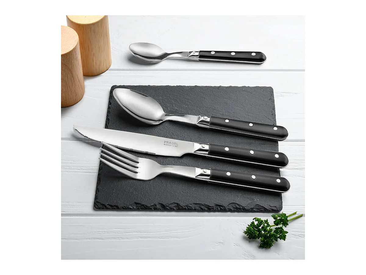 Bistro-Club Noir - Pot 24 couverts de table