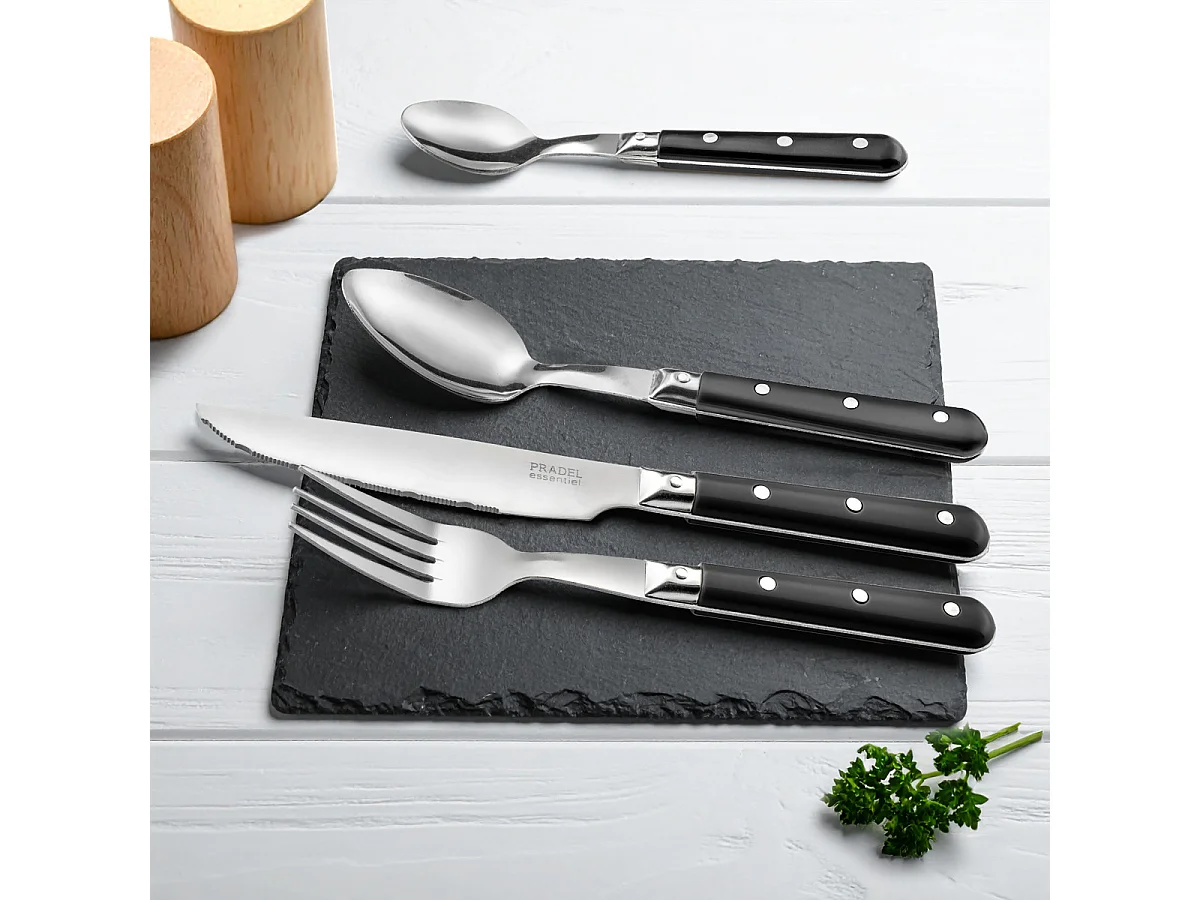 Bistro-Club Noir - Pot 24 couverts de table