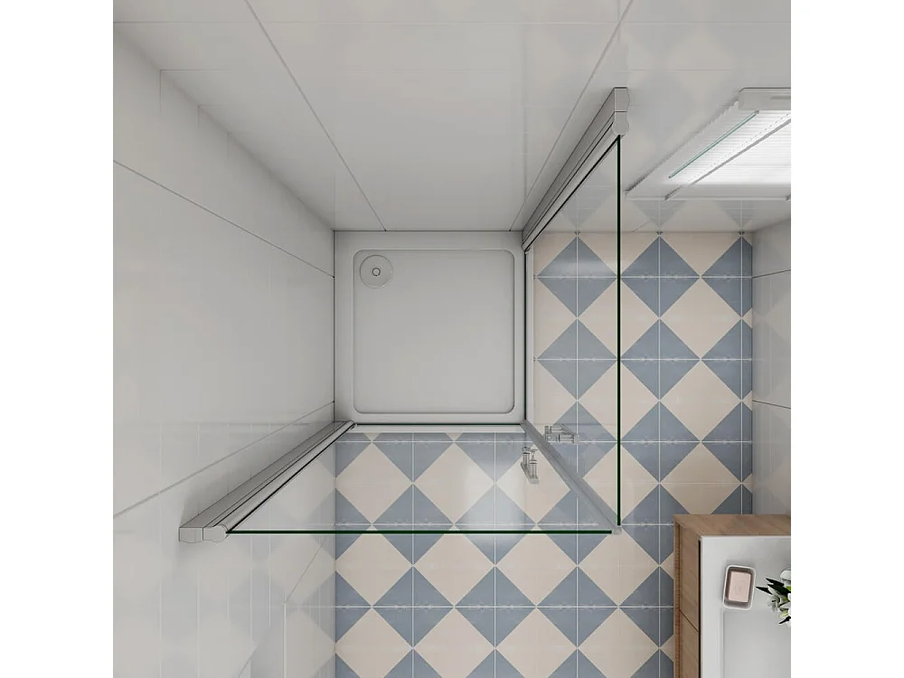 Duschkabinen 80x90x197cm Duschdrehtür 6mm Nano-Glas Schwingtür Duschtür  Duschabtrennung