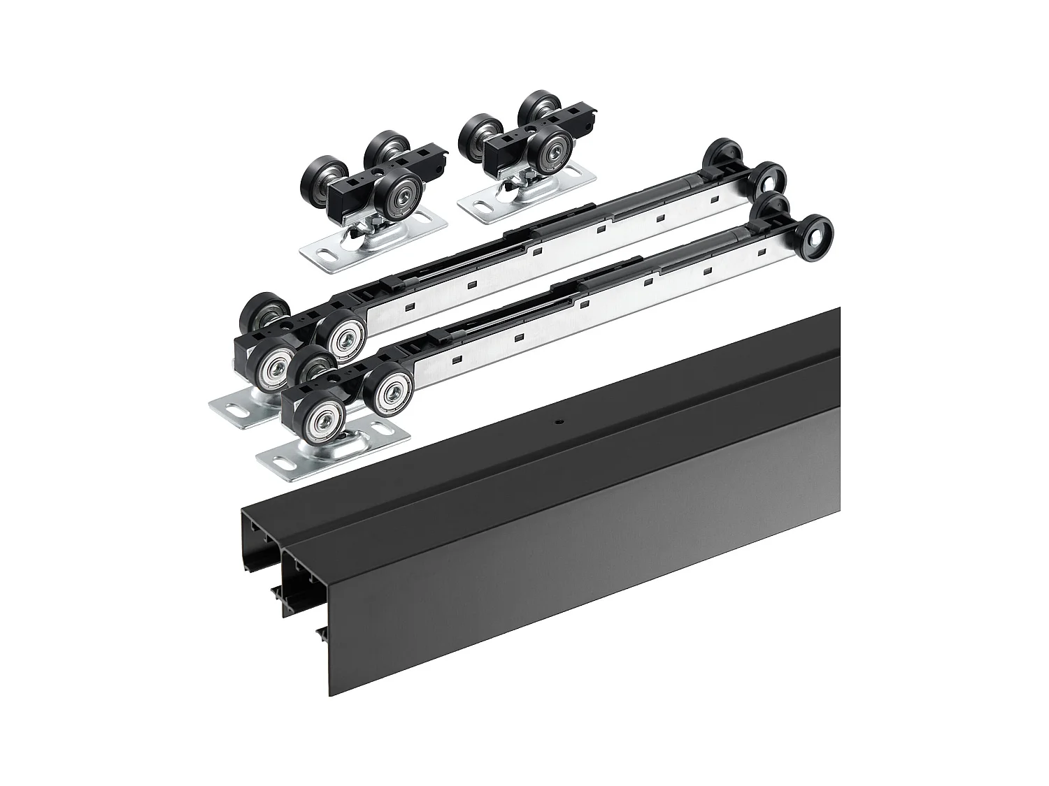 Kit de Quincaillerie pour Porte de Dérivation SucceBuy de 243.84cm pour Système à 2 Portes