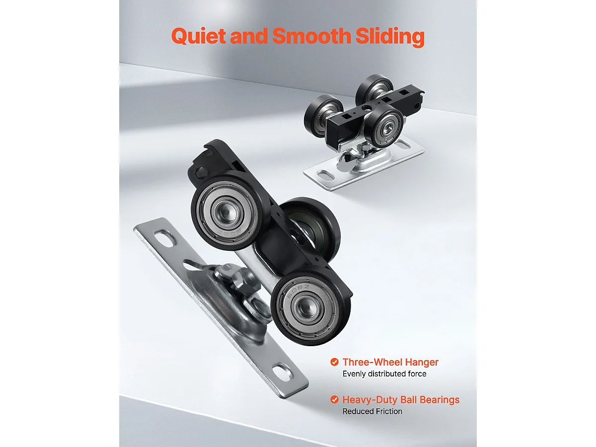 Kit de Quincaillerie pour Porte de Dérivation SucceBuy de 243.84cm pour Système à 2 Portes