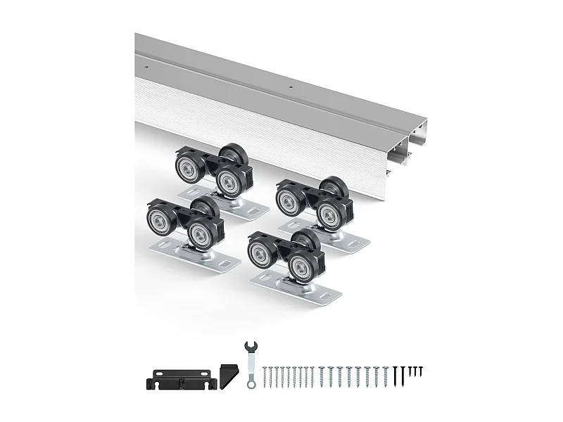 Kit de Quincaillerie pour Porte de Dérivation SucceBuy de 152.4cm pour Système à 2 Portes