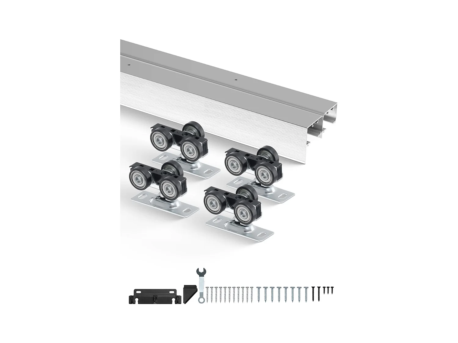 Kit de Quincaillerie pour Porte de Dérivation SucceBuy de 182.88cm pour Système à 2 Portes
