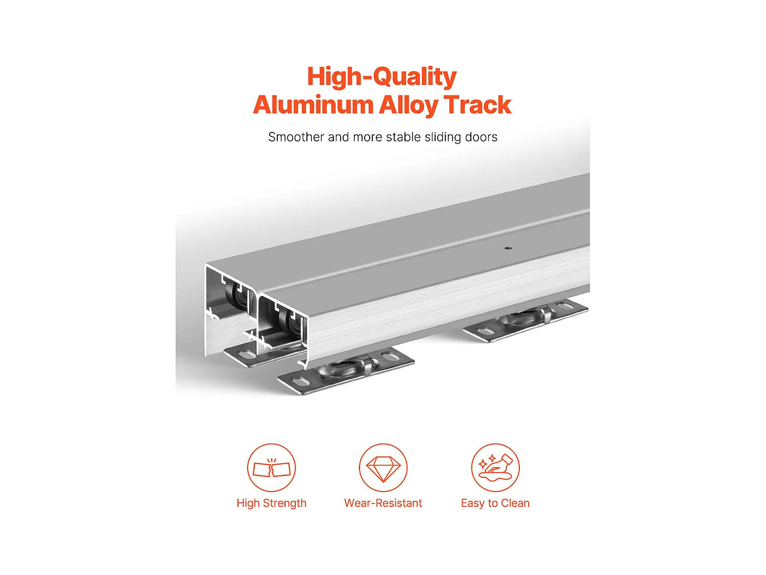 Kit de Quincaillerie pour Porte de Dérivation SucceBuy de 182.88cm pour Système à 2 Portes