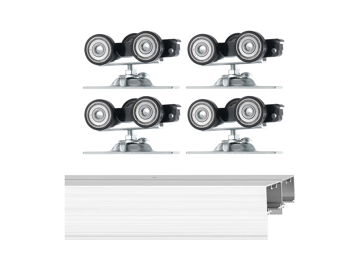 Kit de Quincaillerie pour Porte de Dérivation SucceBuy de 182.88cm pour Système à 2 Portes