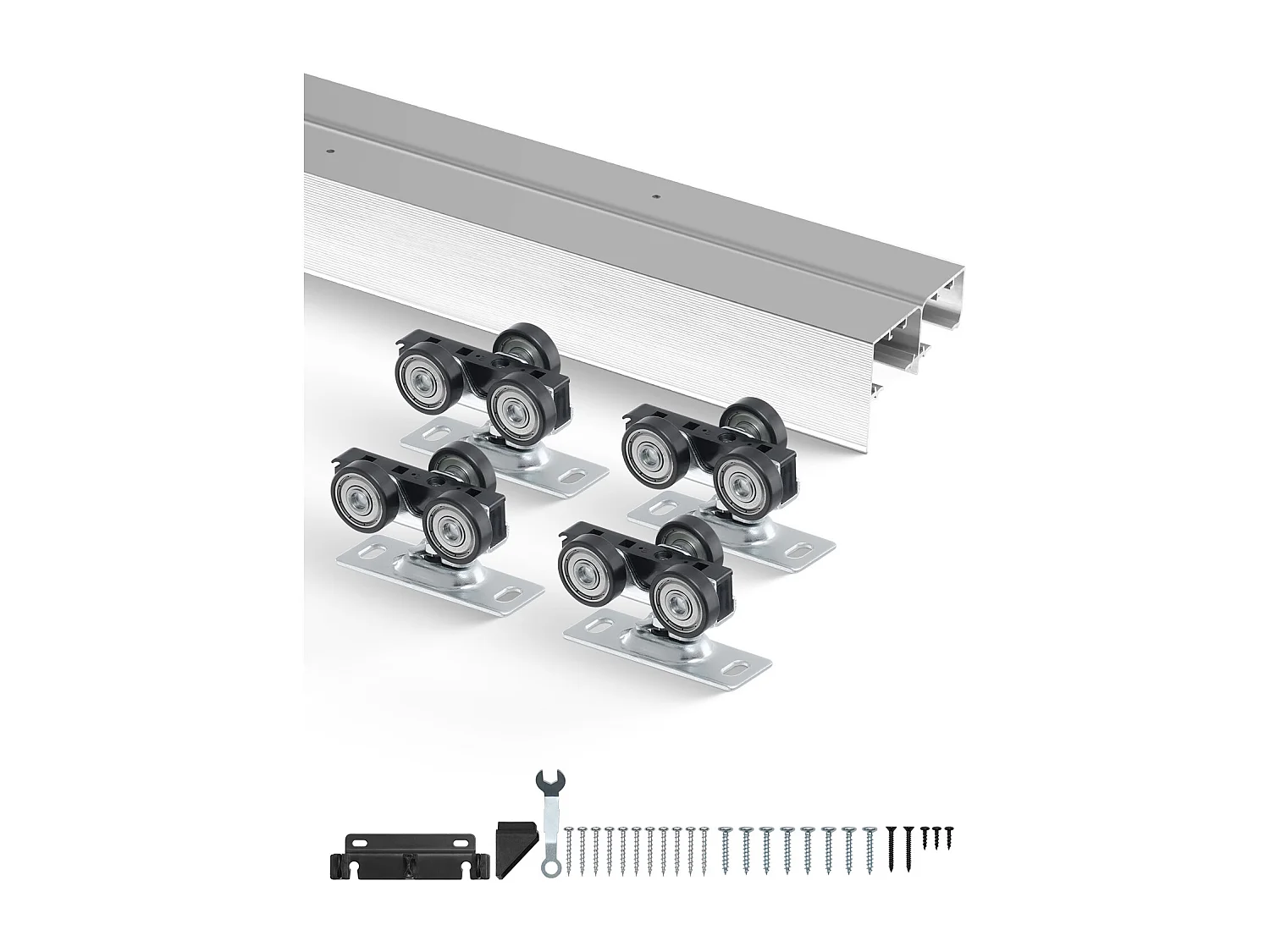 Kit de Quincaillerie pour Porte de Dérivation SucceBuy de 182.88cm pour Système à 2 Portes
