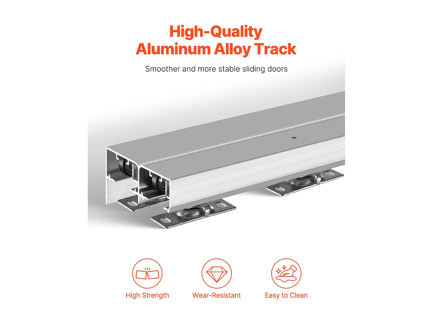 Kit de Quincaillerie pour Porte de Dérivation SucceBuy de 182.88cm pour Système à 2 Portes