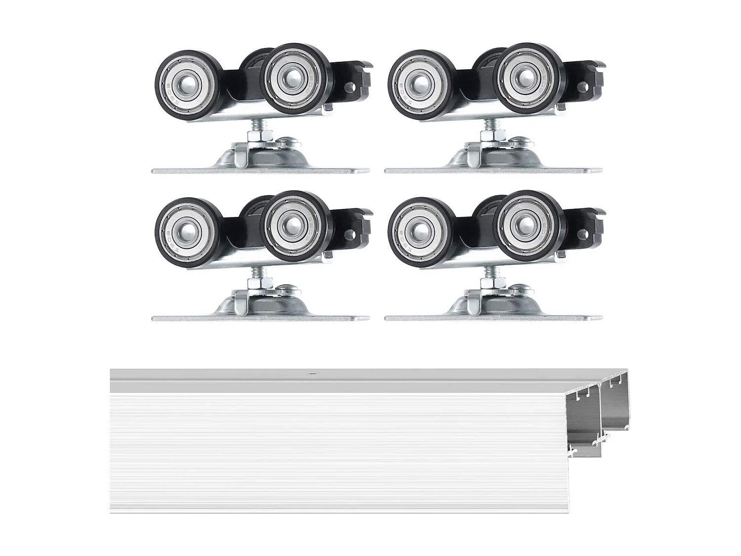 Kit de Quincaillerie pour Porte de Dérivation SucceBuy de 182.88cm pour Système à 2 Portes