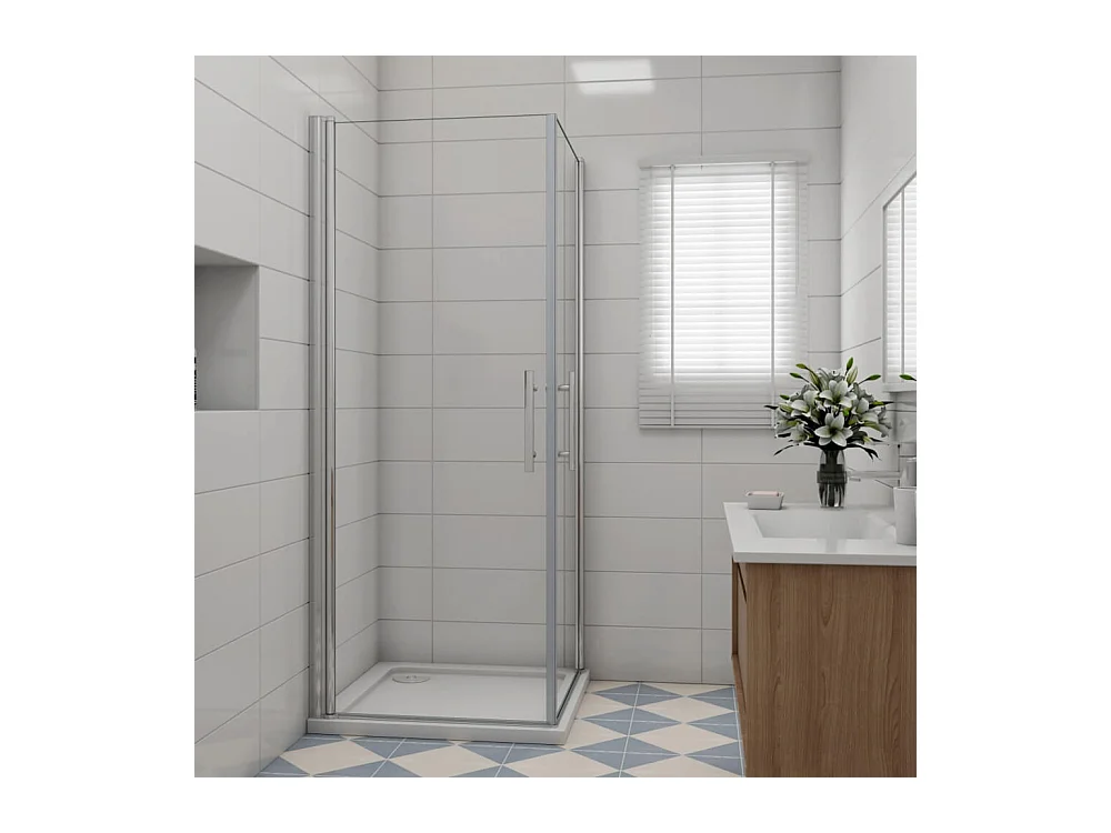 Duschkabinen 90x80x197cm Duschdrehtür 6mm Nano-Glas Schwingtür Duschtür  Duschabtrennung