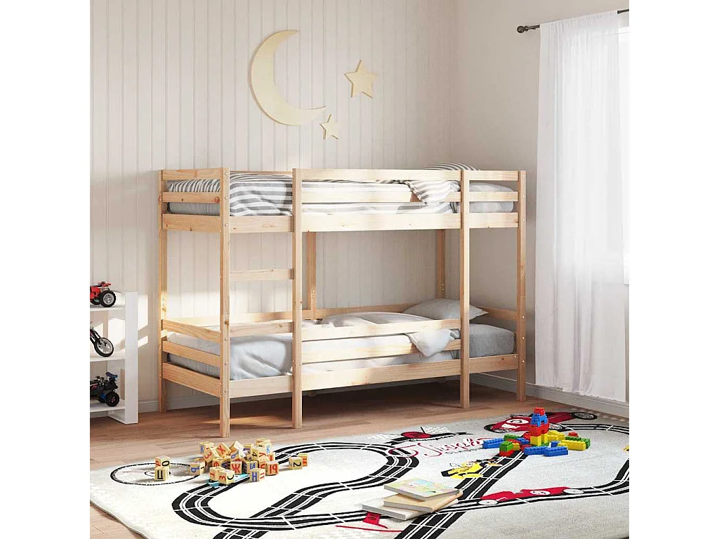 Lit superposé sans matelas 90x190 cm bois de pin massif