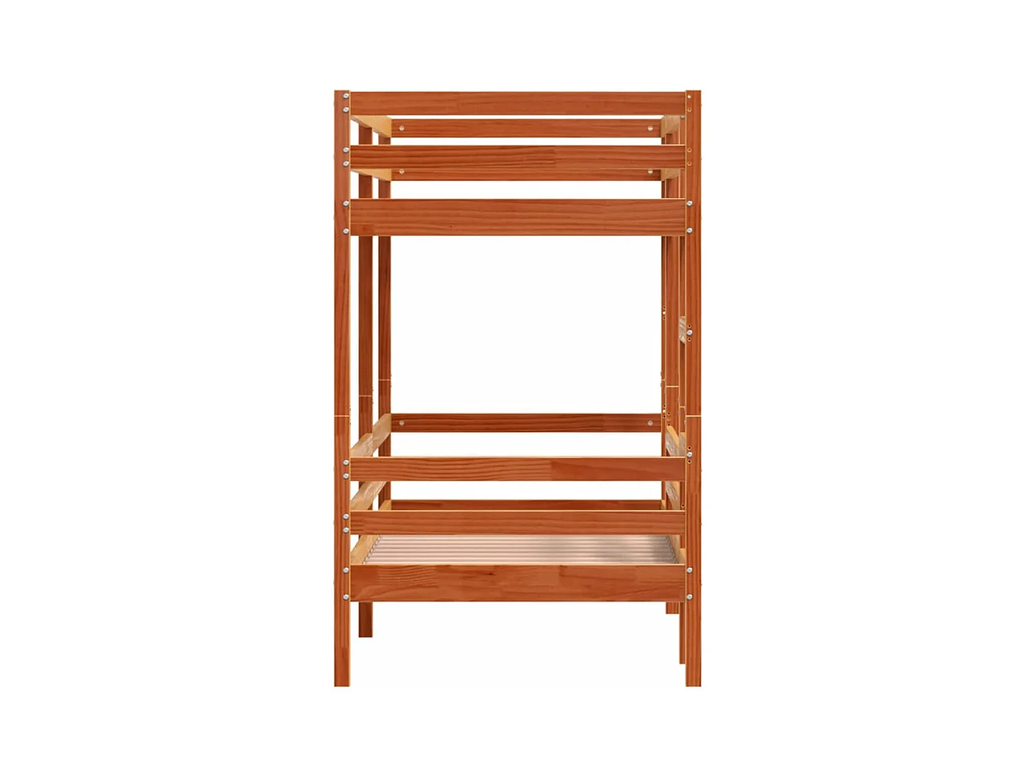 Lit superposé sans matelas cire marron 90x190 cm pin massif