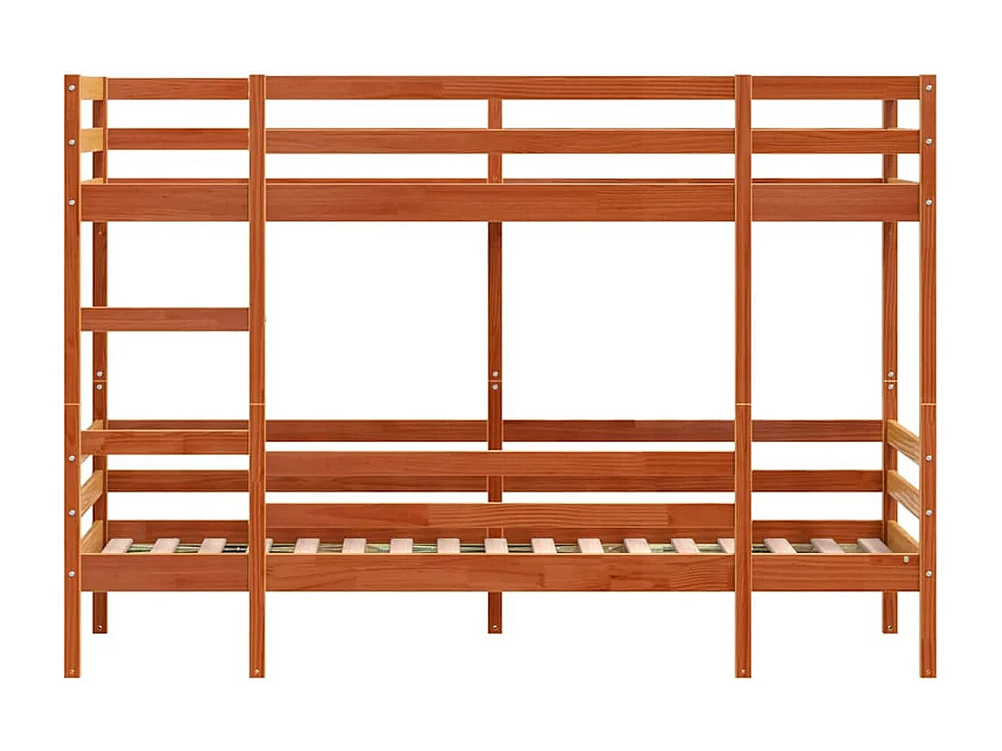 Etagenbett Wachsbraun 90x190 cm Massivholz Kiefer