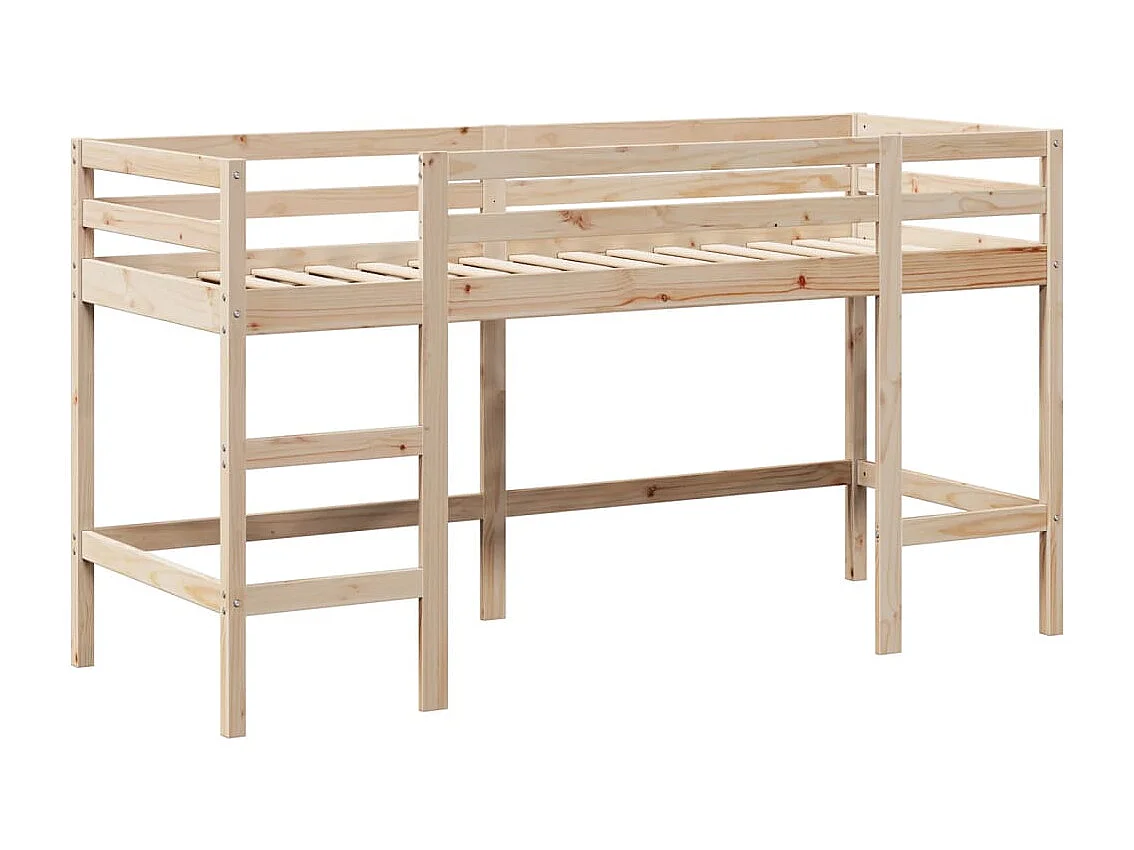 Lit superposé avec échelle et toit sans matelas 80x200 cm