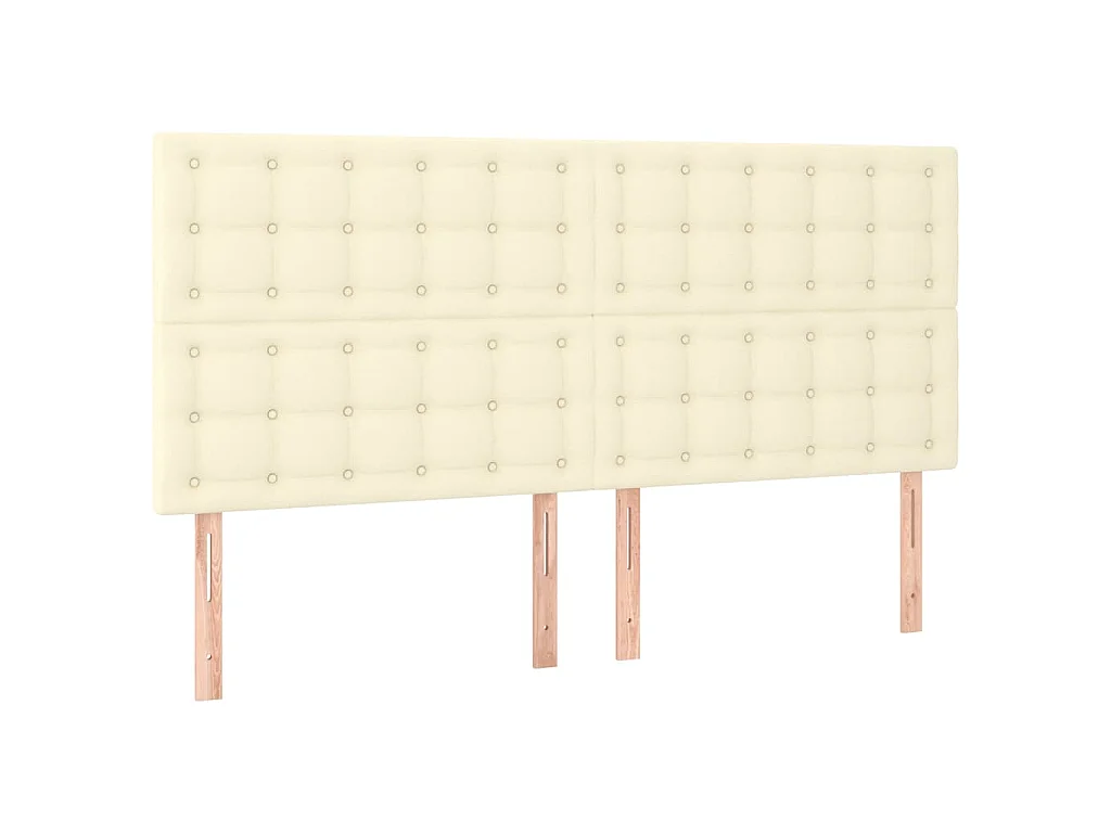 Cadre de lit avec tête de lit Crème 180x200 cm Similicuir