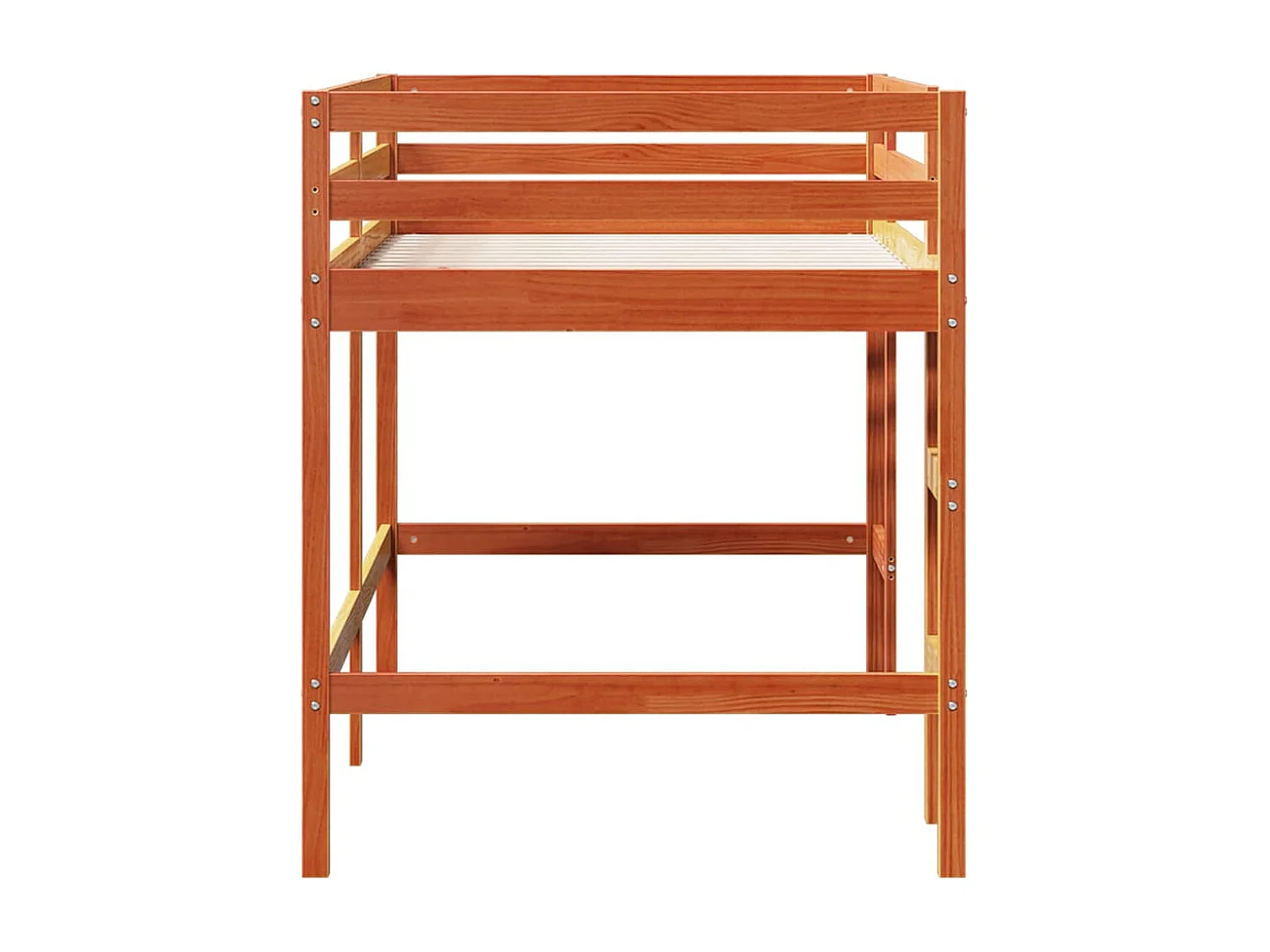 Lit mezzanine d'enfants sans matelas avec échelle 80x200 cm