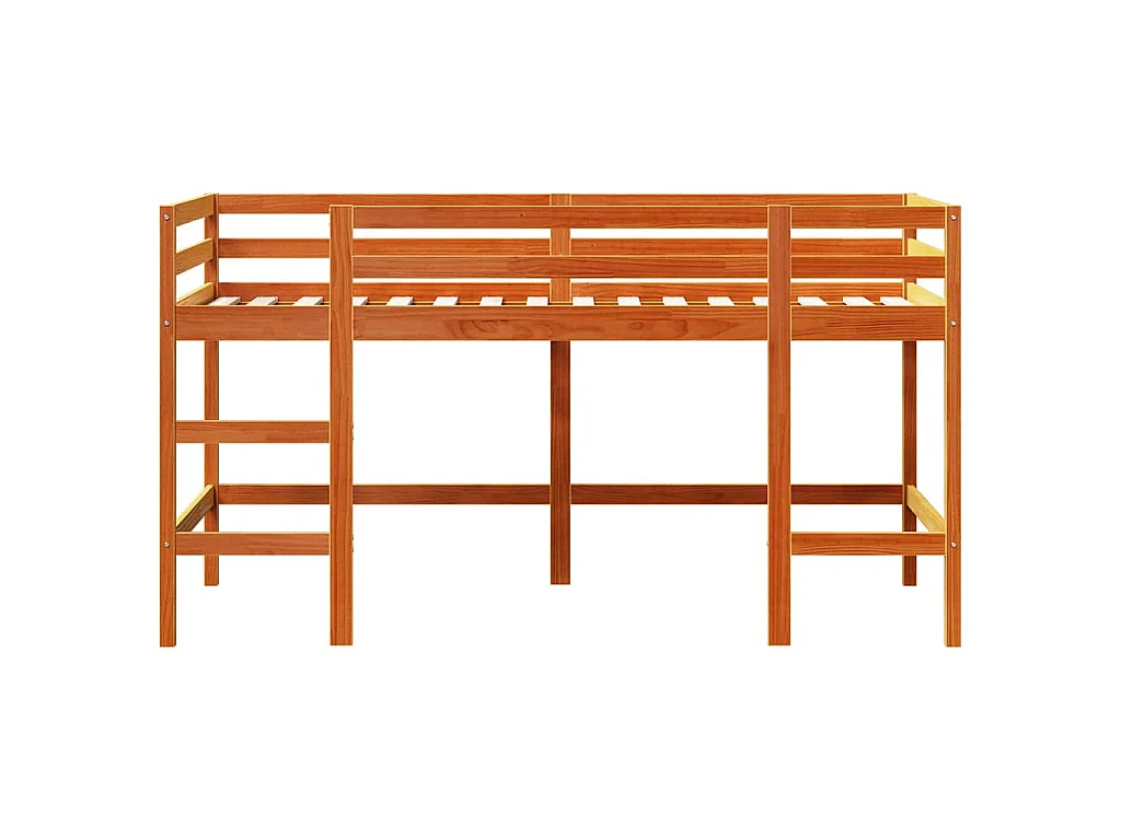 Lit mezzanine d'enfants sans matelas avec échelle 80x200 cm
