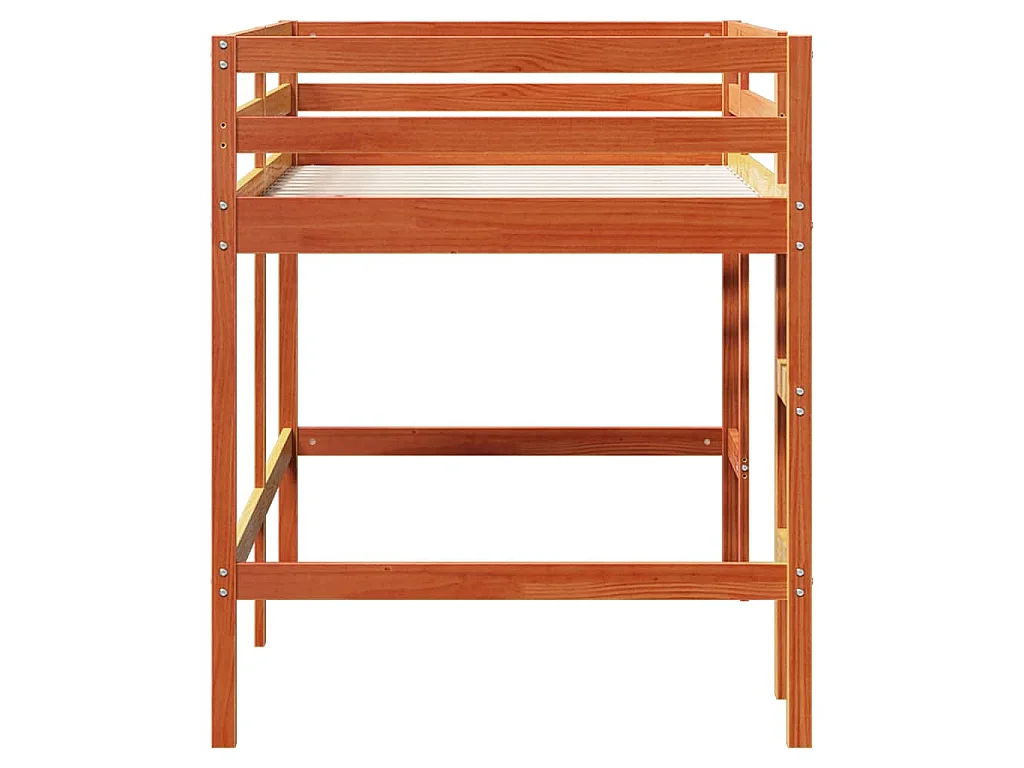 Lit mezzanine d'enfants sans matelas avec échelle 80x200 cm