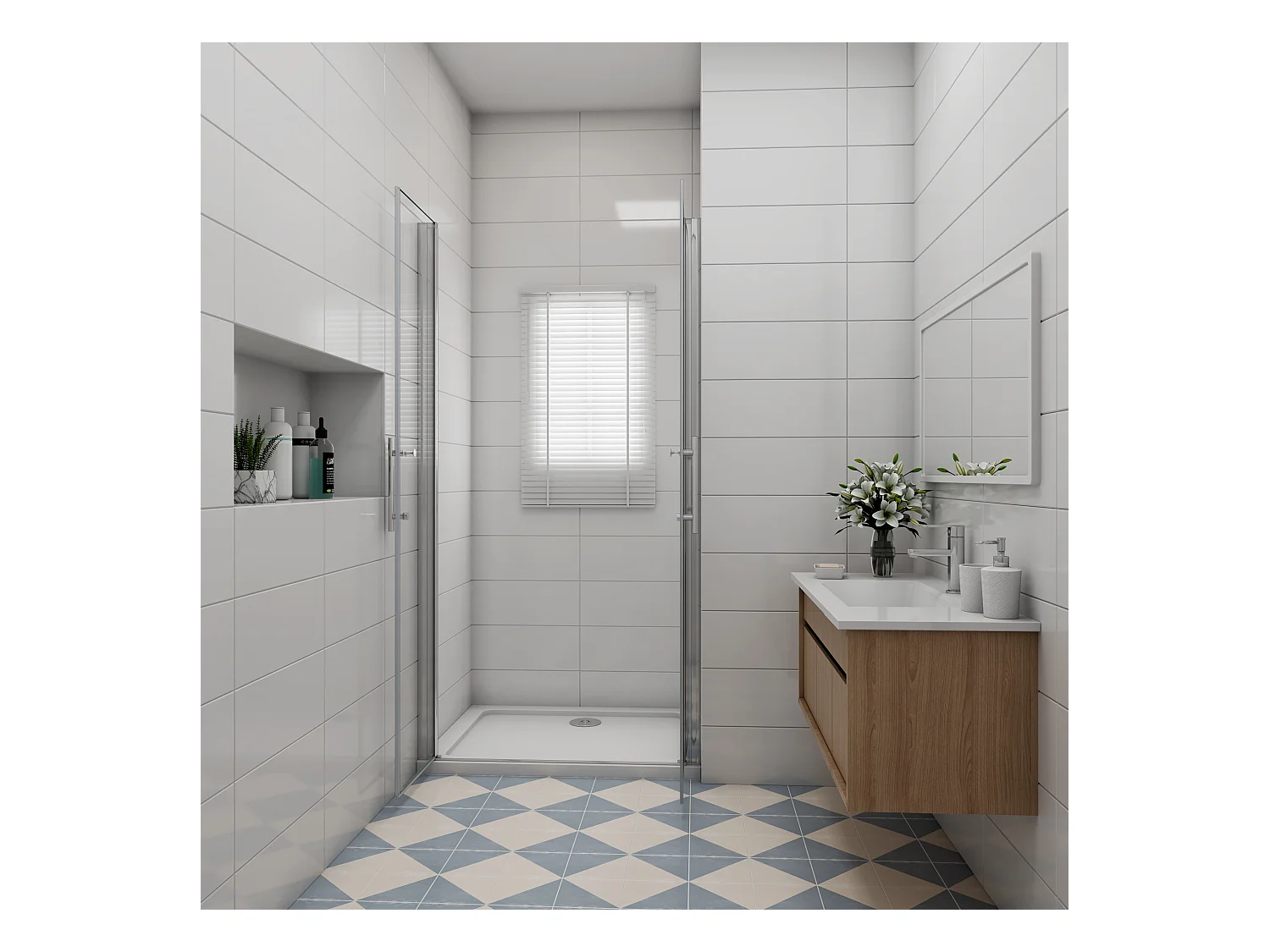 140x195cm 6mm Sicherheitsglas Duschwand Faltwand  Duschtür Scharniertür