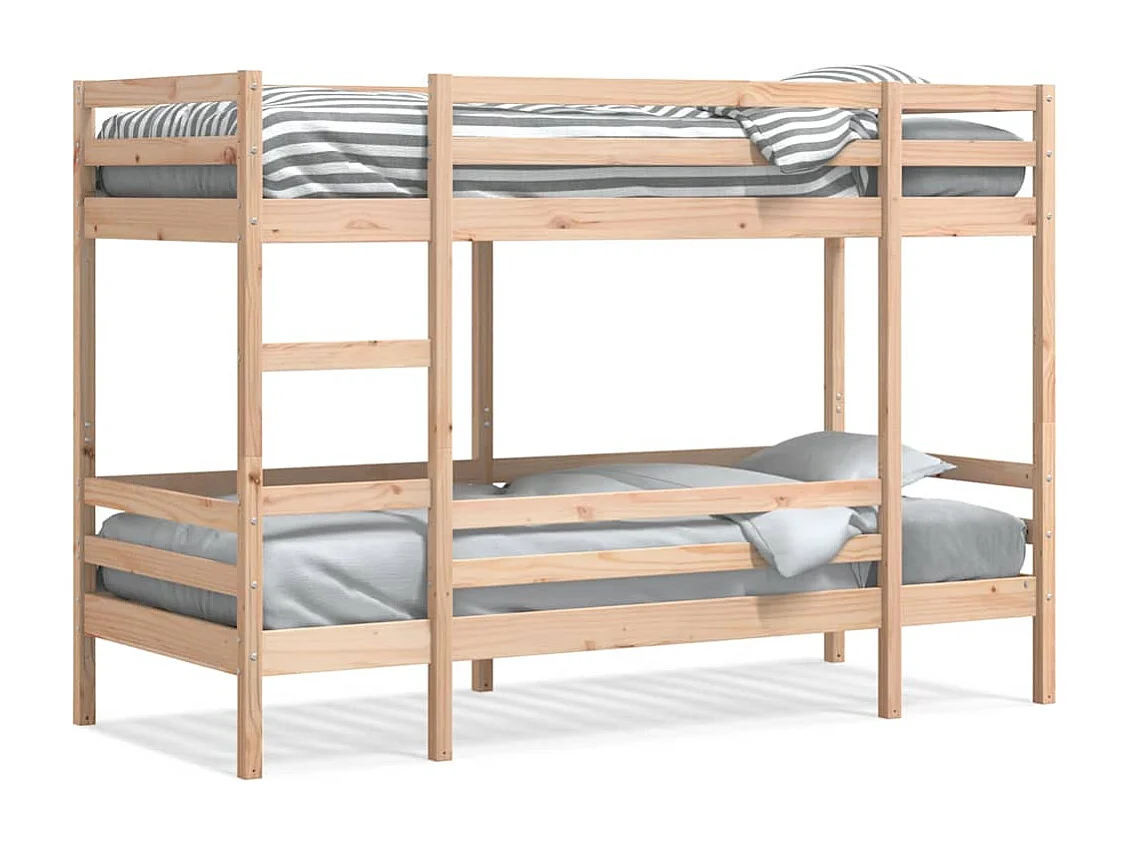Letto a Castello senza Materasso 90x200cm Massello Pino