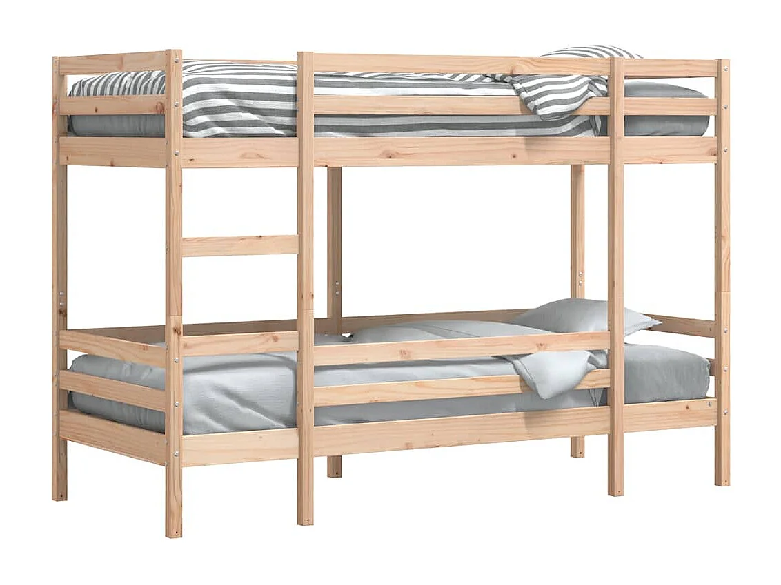Letto a Castello senza Materasso 90x200cm Massello Pino