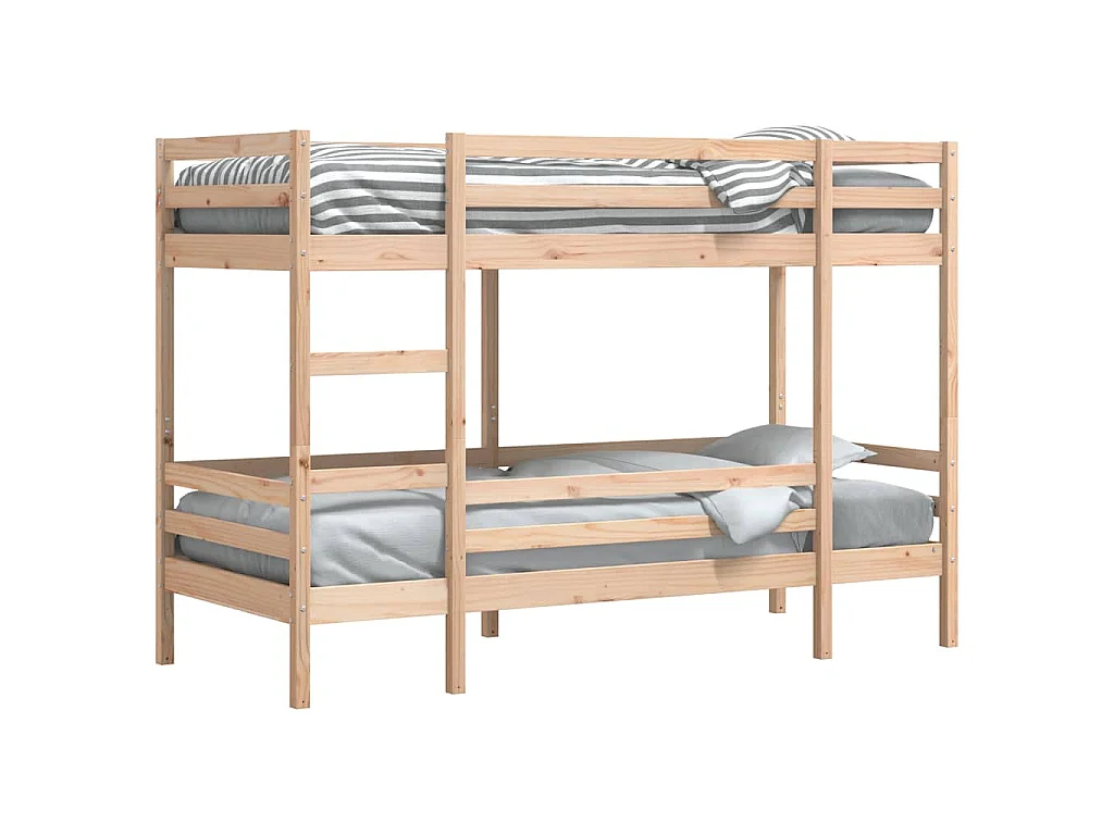 Lit superposé sans matelas 90x200 cm bois de pin massif