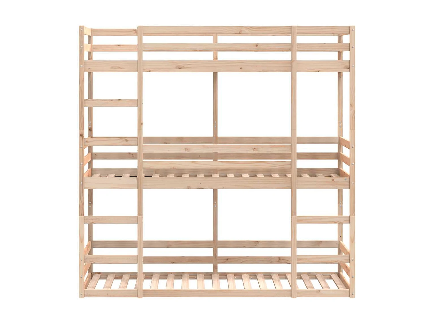 Stapelbed 3-persoons massief grenenhout 80x200 cm