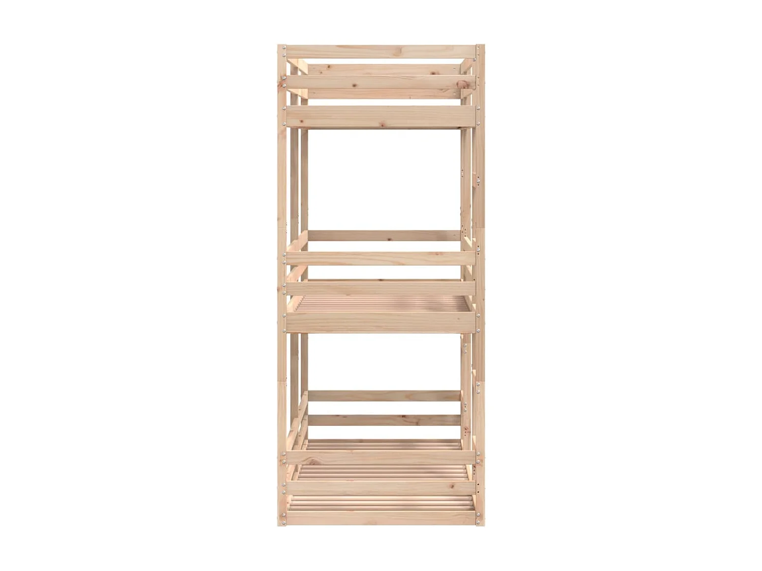 Stapelbed 3-persoons massief grenenhout 80x200 cm