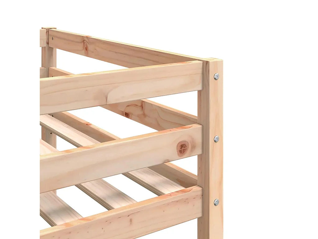 Stapelbed 3-persoons massief grenenhout 80x200 cm