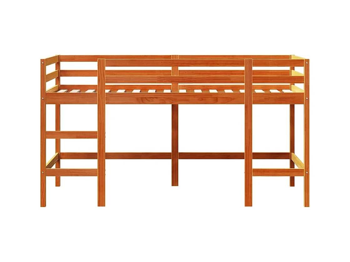 Lit mezzanine d'enfants sans matelas avec échelle 90x190 cm