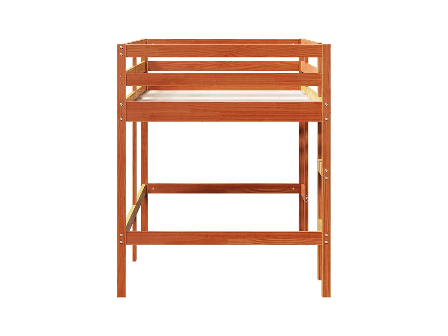 Lit mezzanine d'enfants sans matelas avec échelle 90x190 cm