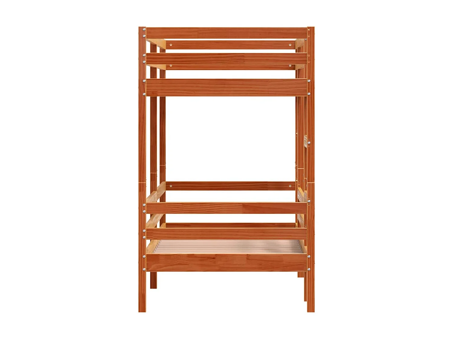 Lit superposé sans matelas cire marron 90x200 cm pin massif